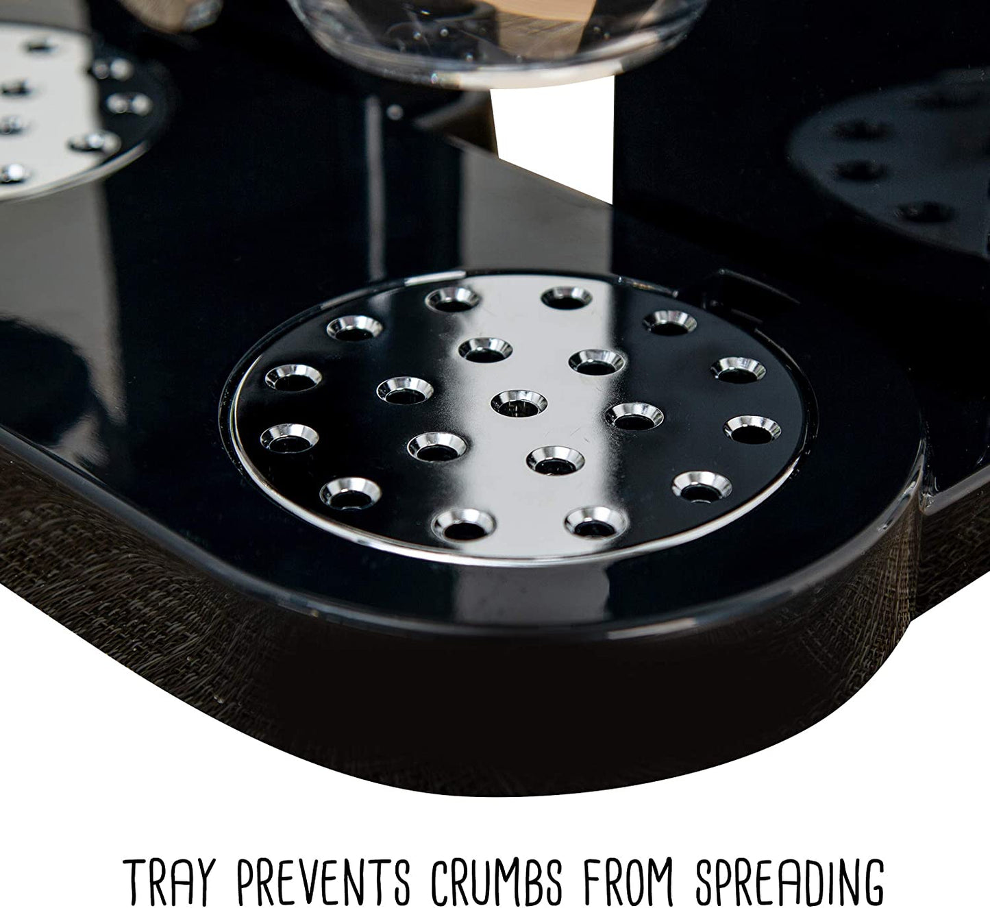 AJ Double Cereal Dispenser, Cereal Dispenser with 2 Containers of 500ml, Black