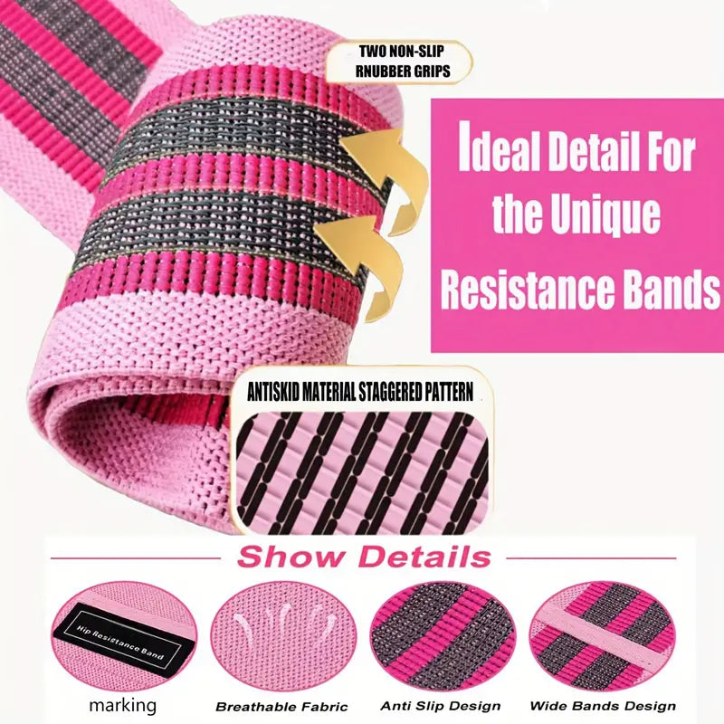 AJ Loop Bands, Resistance Bands for Fitness & Yoga, Set of 3 Resistance Bands (Various Resistance Levels)