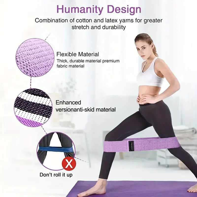 AJ Loop Bands, Resistance Bands for Fitness & Yoga, Set of 3 Resistance Bands (Various Resistance Levels)