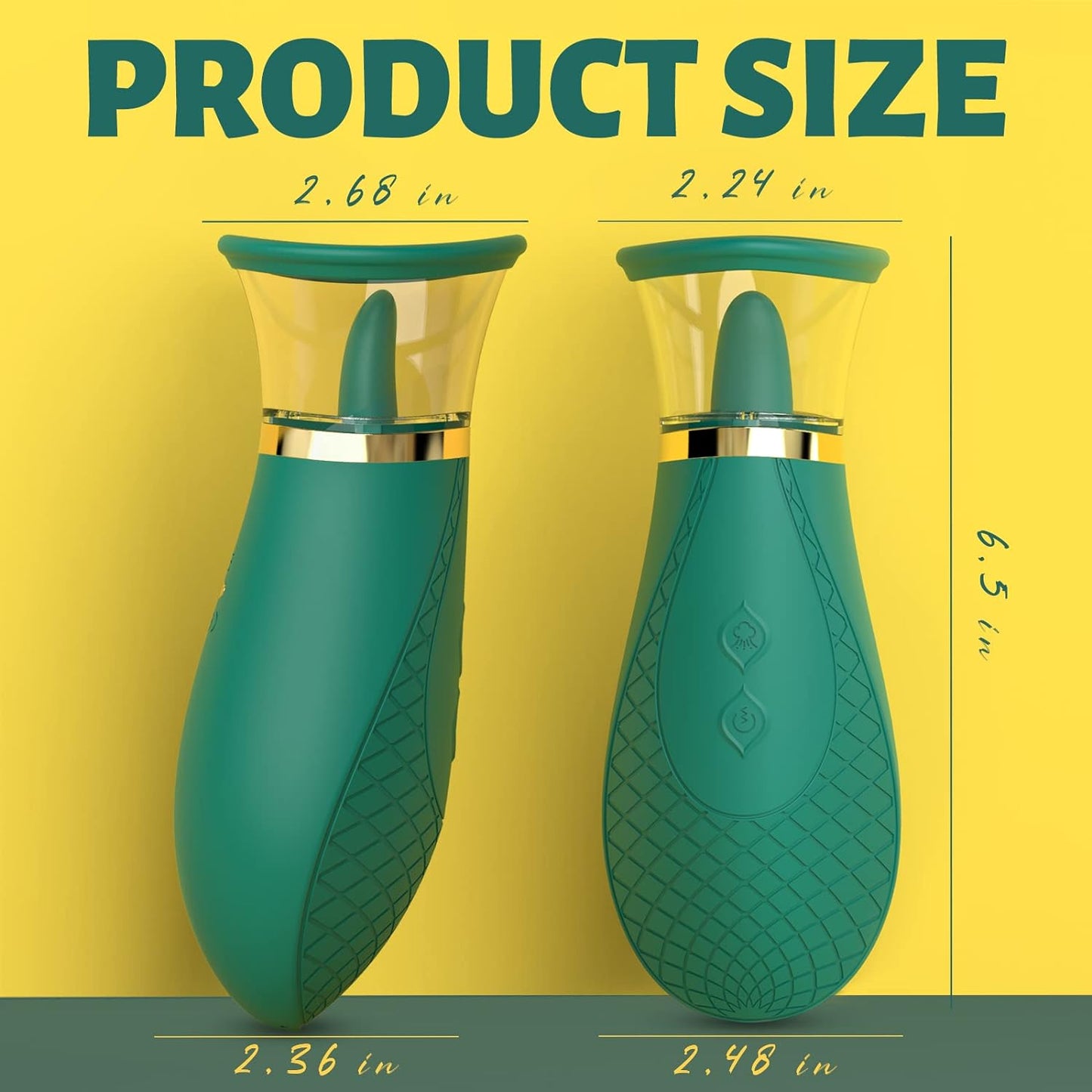 SMD Clitoral Sucking and Licking Vibrator, Αναρροφητής Κλειτορίδας με Γλώσσα, Green