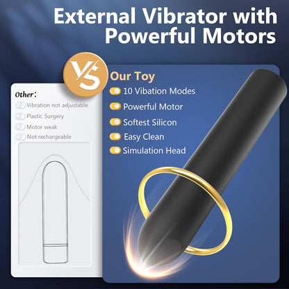 SMD Lipstick Vibrator for G spot, Clitoral & Anal stimulation, Ασύρματος με 10 επιλογές Δόνησης, Black