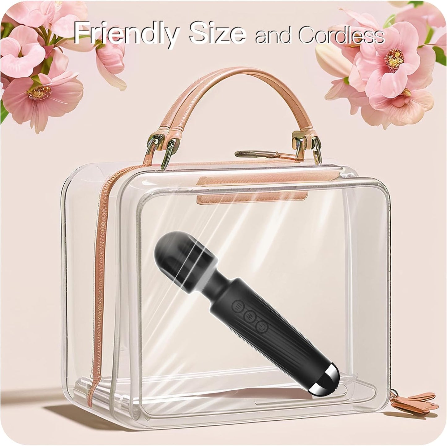 SMD Vibrator Wand, Ασύρματος Κλειτοριδικός δονητής, 20 Vibrations & 8 intensities, Black