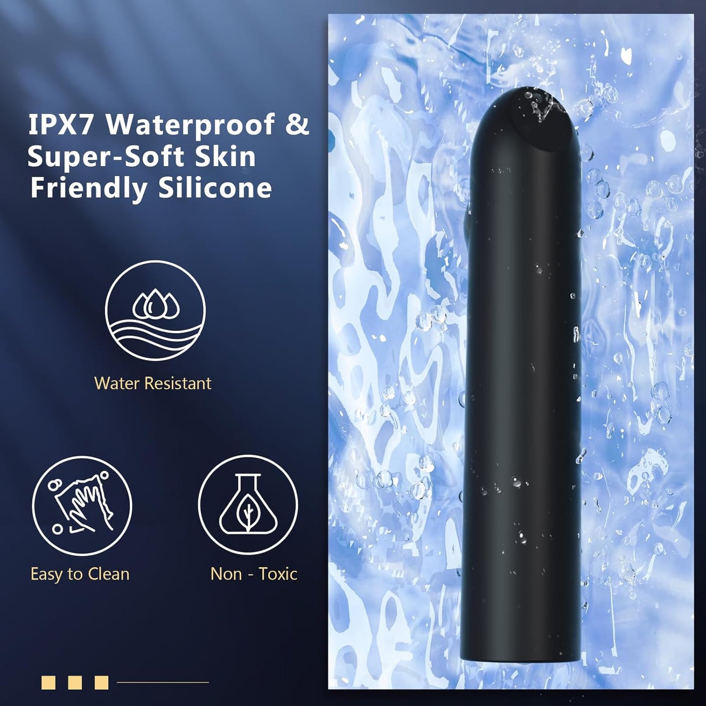 SMD Lipstick Vibrator for G spot, Clitoral & Anal stimulation, Ασύρματος με 10 επιλογές Δόνησης, Black