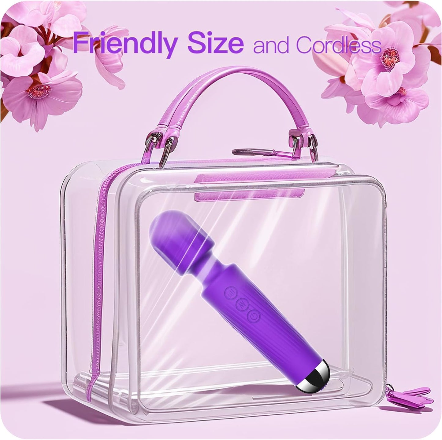 SMD Vibrator Wand, Ασύρματος Κλειτοριδικός δονητής, 20 Vibrations & 8 intensities, Purple