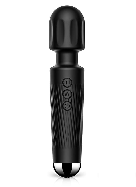 SMD Vibrator Wand, Ασύρματος Κλειτοριδικός δονητής, 20 Vibrations & 8 intensities, Black