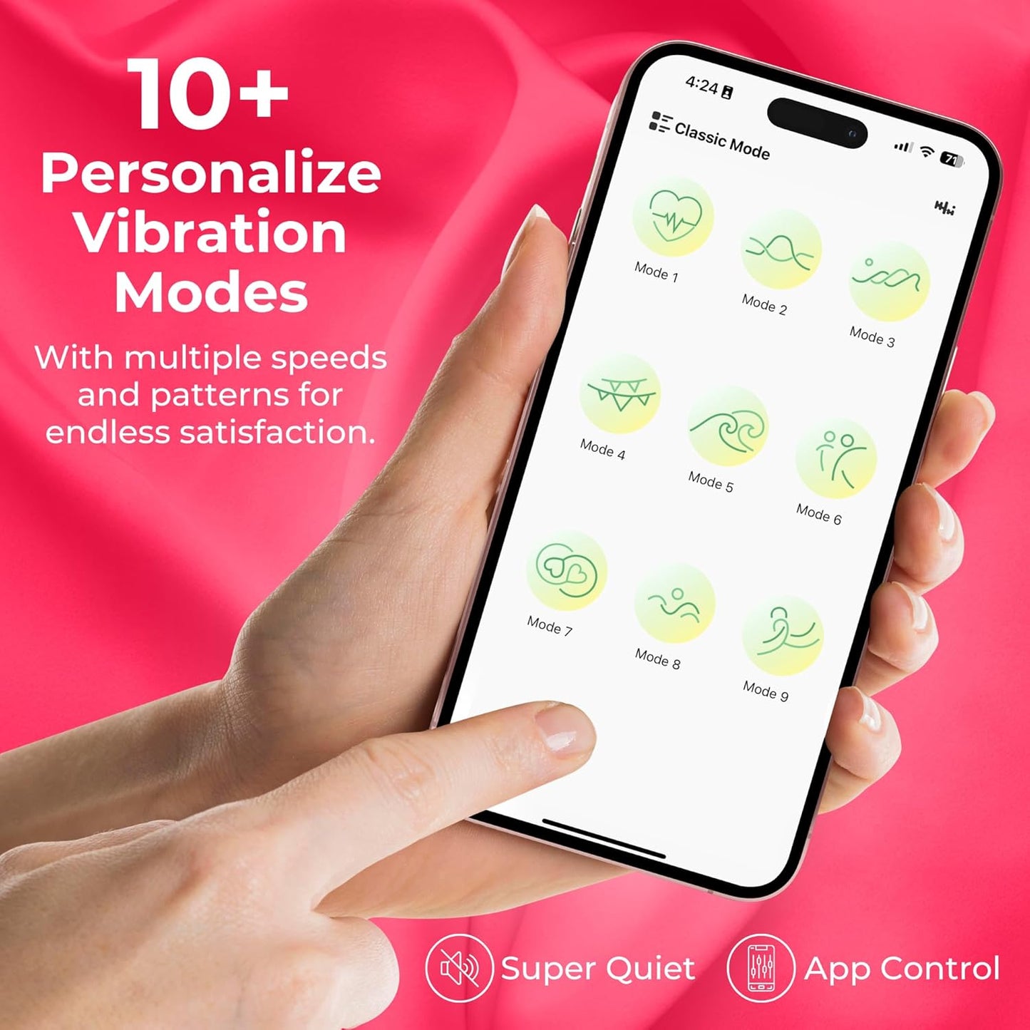 SMD App Controlled Vibrator for Couples, Ασύρματος Κλειτοριδικός Δονητής με Bluetooth για Ζευγάρια, Pink