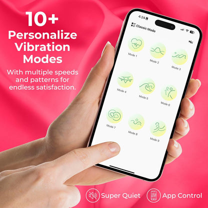 SMD App Controlled Vibrator for Couples, Ασύρματος Κλειτοριδικός Δονητής με Bluetooth για Ζευγάρια, Pink