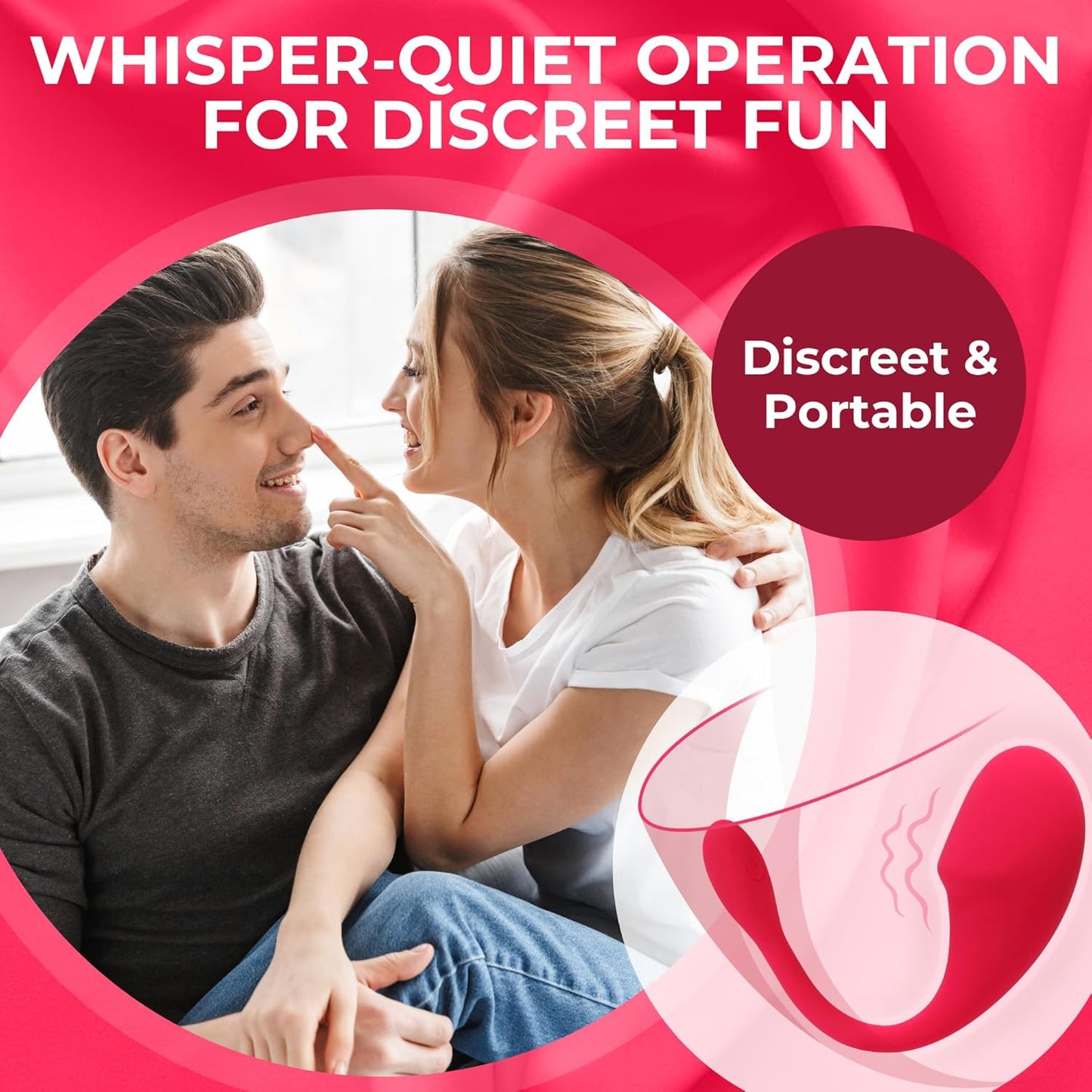 SMD App Controlled Vibrator for Couples, Ασύρματος Κλειτοριδικός Δονητής με Bluetooth για Ζευγάρια, Pink