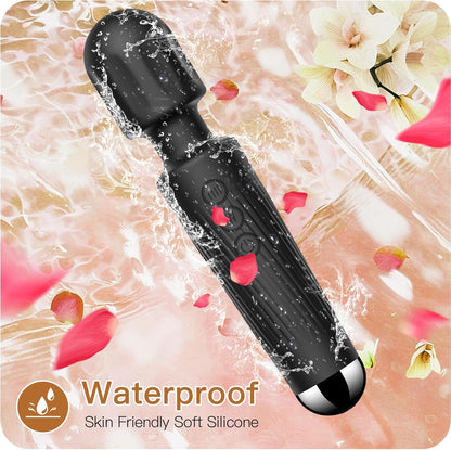 SMD Vibrator Wand, Ασύρματος Κλειτοριδικός δονητής, 20 Vibrations & 8 intensities, Black