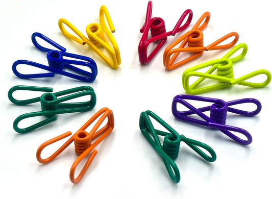 AJ 10-Pack Chip Clips, Multipurpose Clips / Pegs Set of 10pcs (Various Colors)