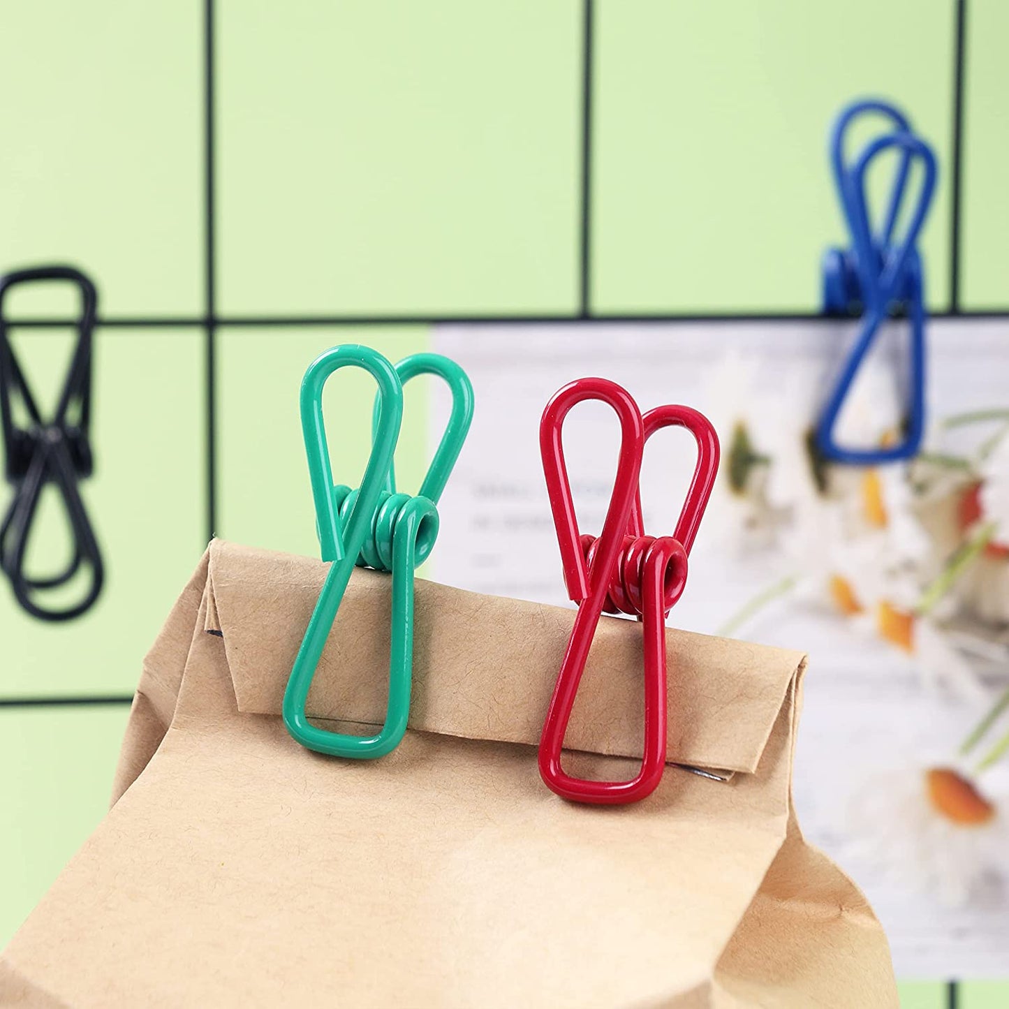 AJ 10-Pack Chip Clips, Multipurpose Clips / Pegs Set of 10pcs (Various Colors)