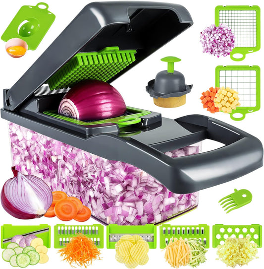 AJ 13-in-1 Multifunctional Vegetable Chopper Pro, Set of 13 pcs