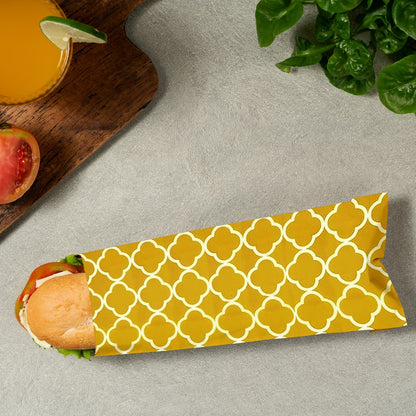 AJ 6-Pack Beeswax Food Wrap Organic, Food Wraps Set of 6 pcs in 3 Sizes (S+M+L), Honeycomb