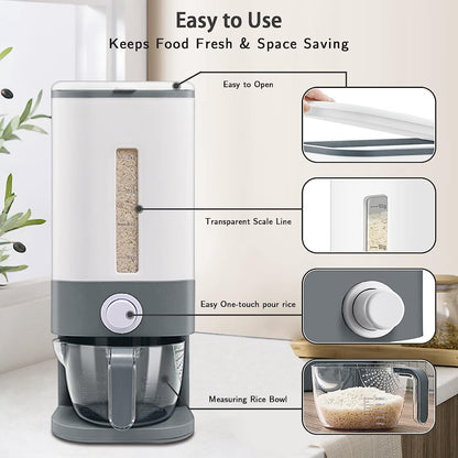 AJ Large Cereal Dispenser 11kg, Gray