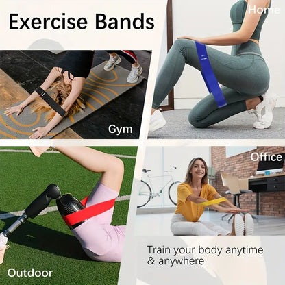 AJ Resistance Bands, Λάστιχα Γυμναστικής για Ισομετρικές Ασκήσεις, Yoga & Pilates, Σετ των 5 (Διάφορα Επίπεδα Αντίστασης)