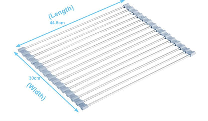 AJ Roll Up Dish Drying Rack, Αναδιπλούμενος Στεγνωτήρας Πιάτων για Νεροχύτη Κουζίνας