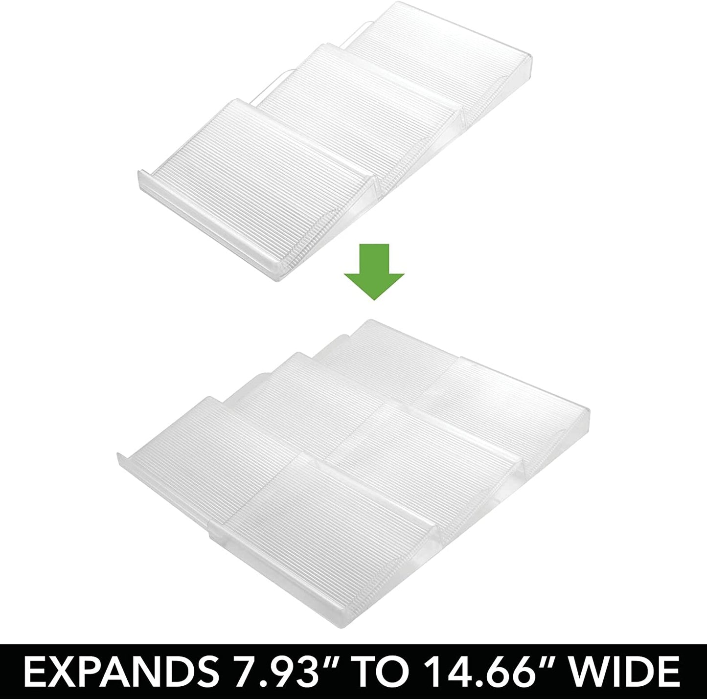 AJ Spice Drawer Organizer, 3 Place Spice Rack for Drawer / Cabinet Organizer, 42 x 18-37cm extendable