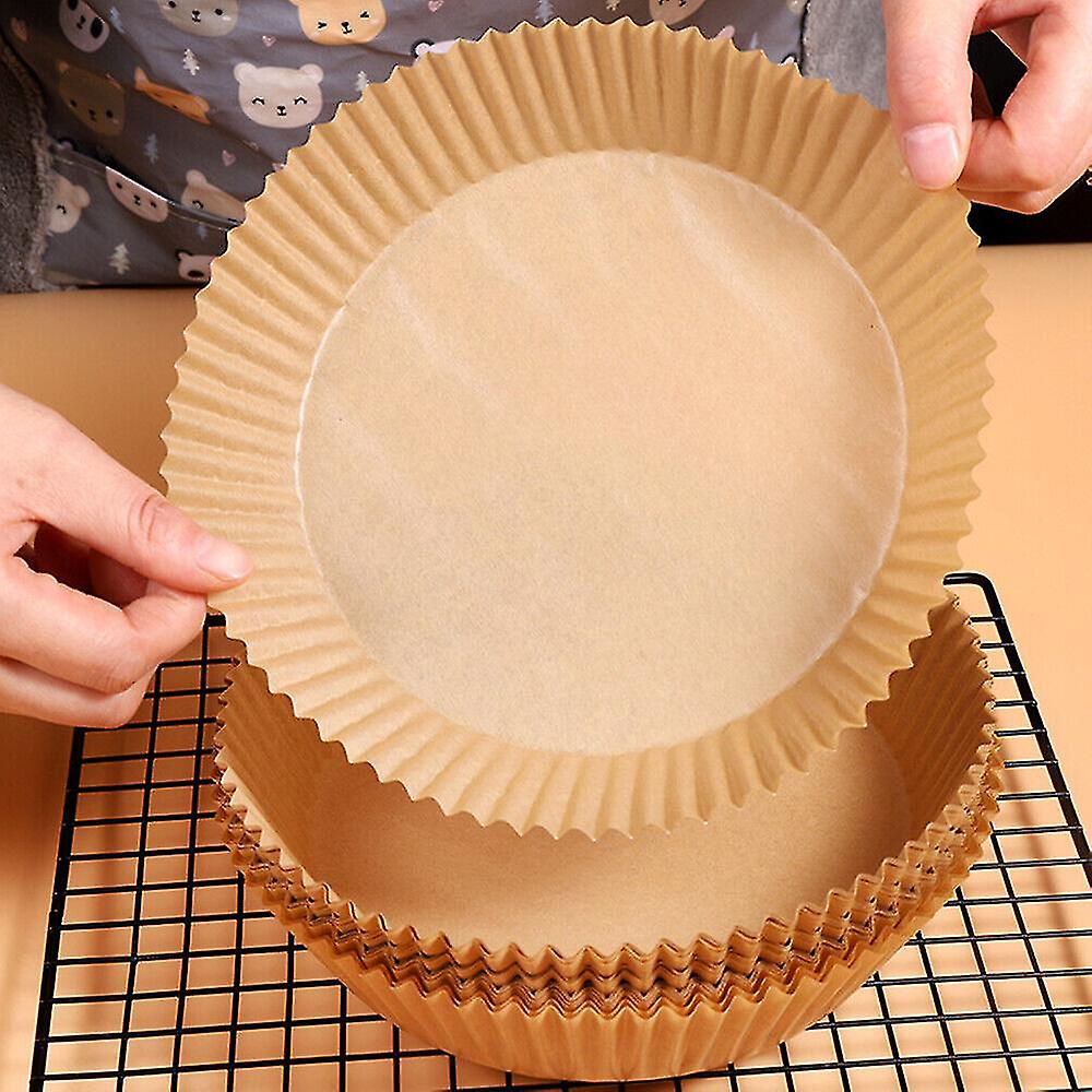 AJ Air Fryer Disposable Paper Liner Round, Non-stick Baking Papers for Air Fryer 23cm Round, Set of 100pcs