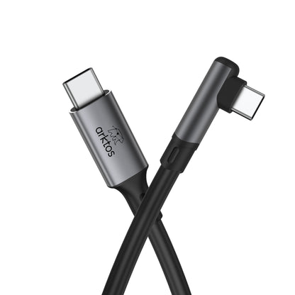 Arktos Hyperconnect 5μ. Elbow Καλώδιο Γωνιακό 90° USB-C σε USB-C 3.0, 5Gbps / 100W, Νάυλον Ύφανση για Oculus / iPad / Samsung