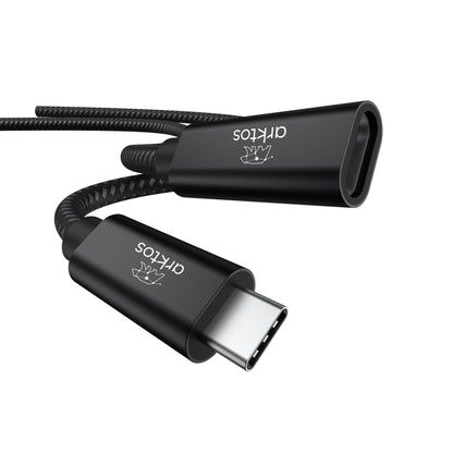 Arktos Hyperconnect USB3.2 20Gbps, 3 Μέτρα USB-C Καλώδιο Επέκτασης Type-C Θηλυκό σε Type-C Αρσενικό, Black