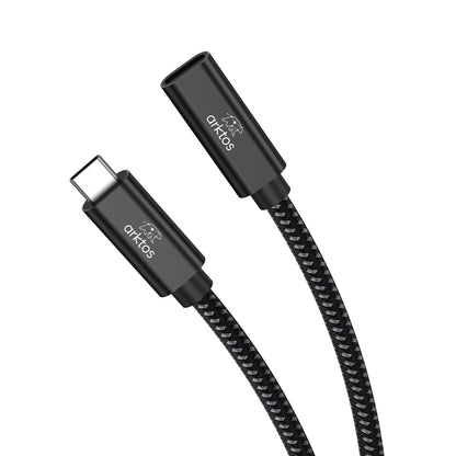 Arktos Hyperconnect USB3.2 20Gbps, 3 Μέτρα USB-C Καλώδιο Επέκτασης Type-C Θηλυκό σε Type-C Αρσενικό, Black