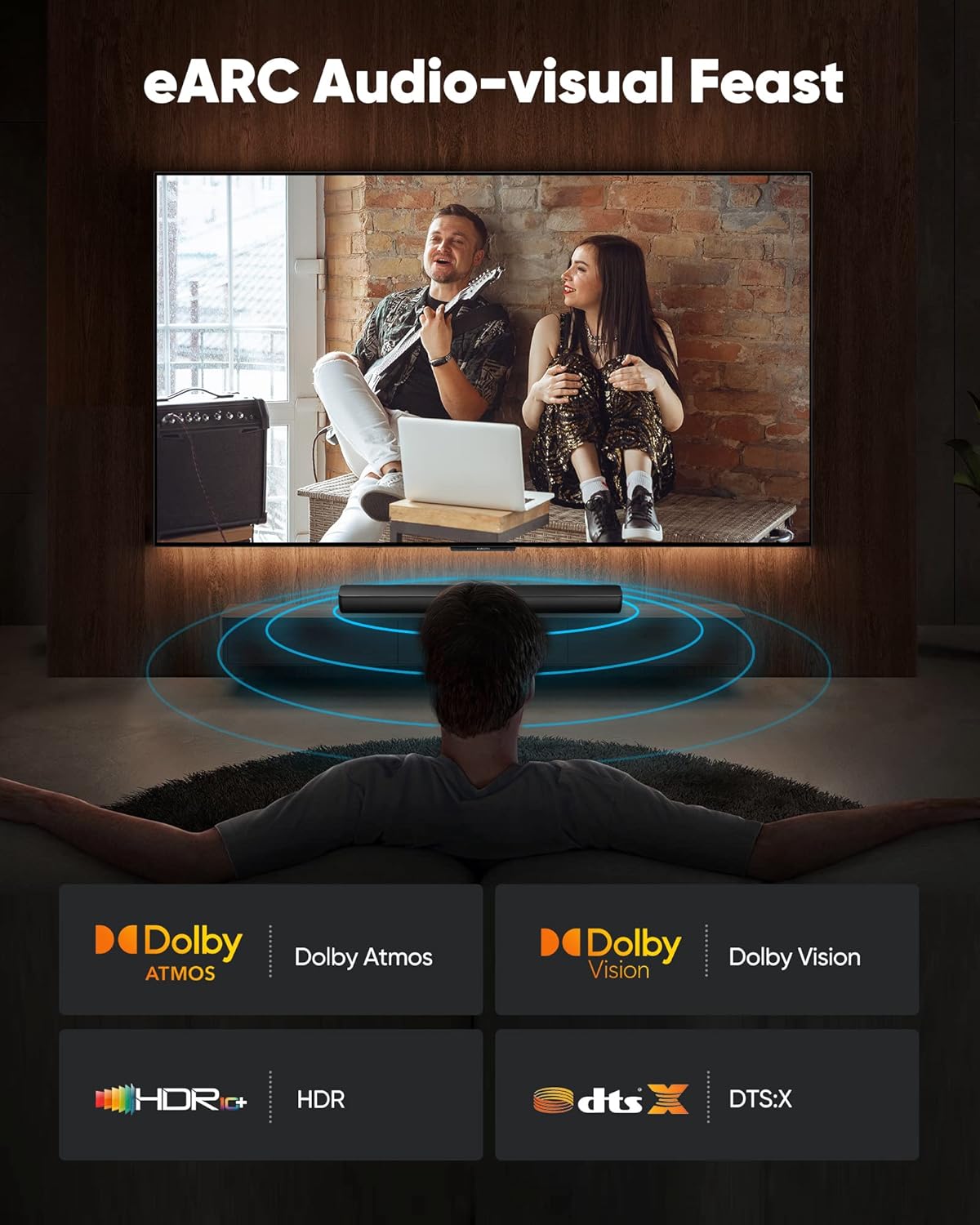 Arktos HyperConnect HDMI v2.1 8K@60Hz / 4K@120Hz, eARC, 48Gbps, HDR, 3m. Cable with Nylon Braid & Golden Connectors, Black