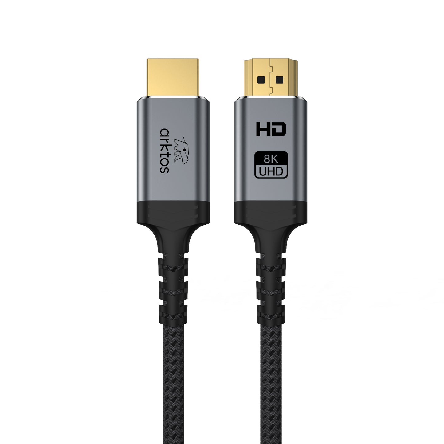Arktos HyperConnect HDMI v2.1 8K@60Hz / 4K@120Hz, eARC, 48Gbps, HDR, 3m. Cable with Nylon Braid & Golden Connectors, Black