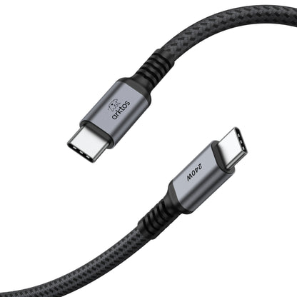 Arktos Hyperconnect 4.5m. Cable USB-C to USB-C 240W, Nylon Braided, Silver