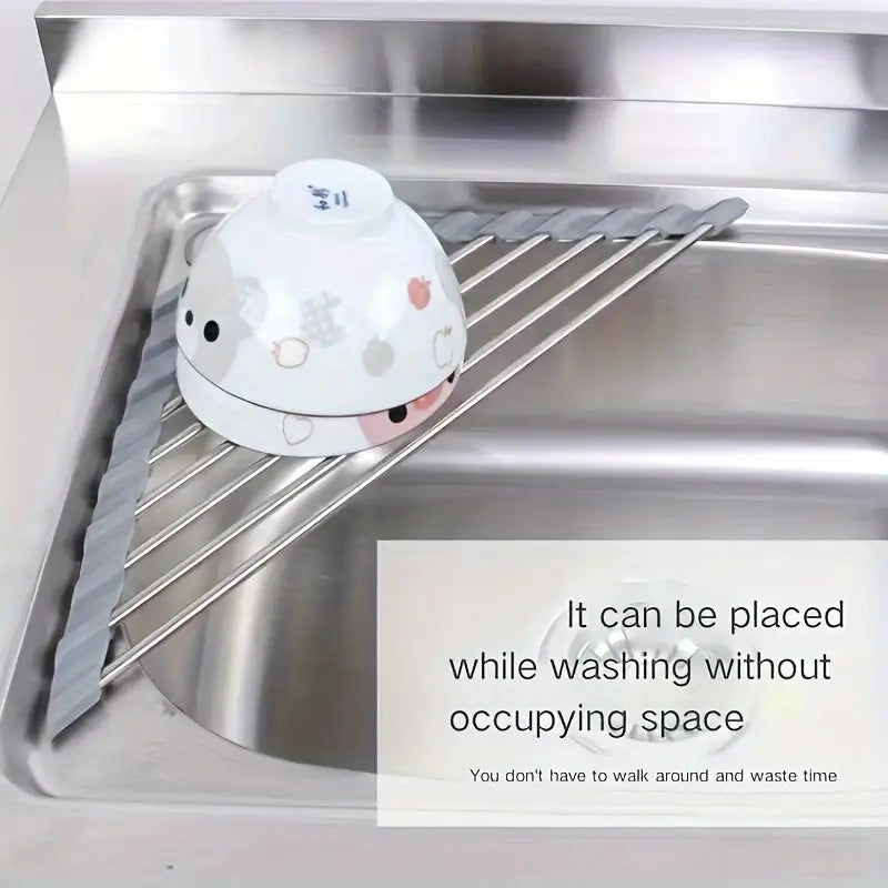 AJ Kitchen Sink Corner Organizer, Collapsible Corner Organizer for Sink