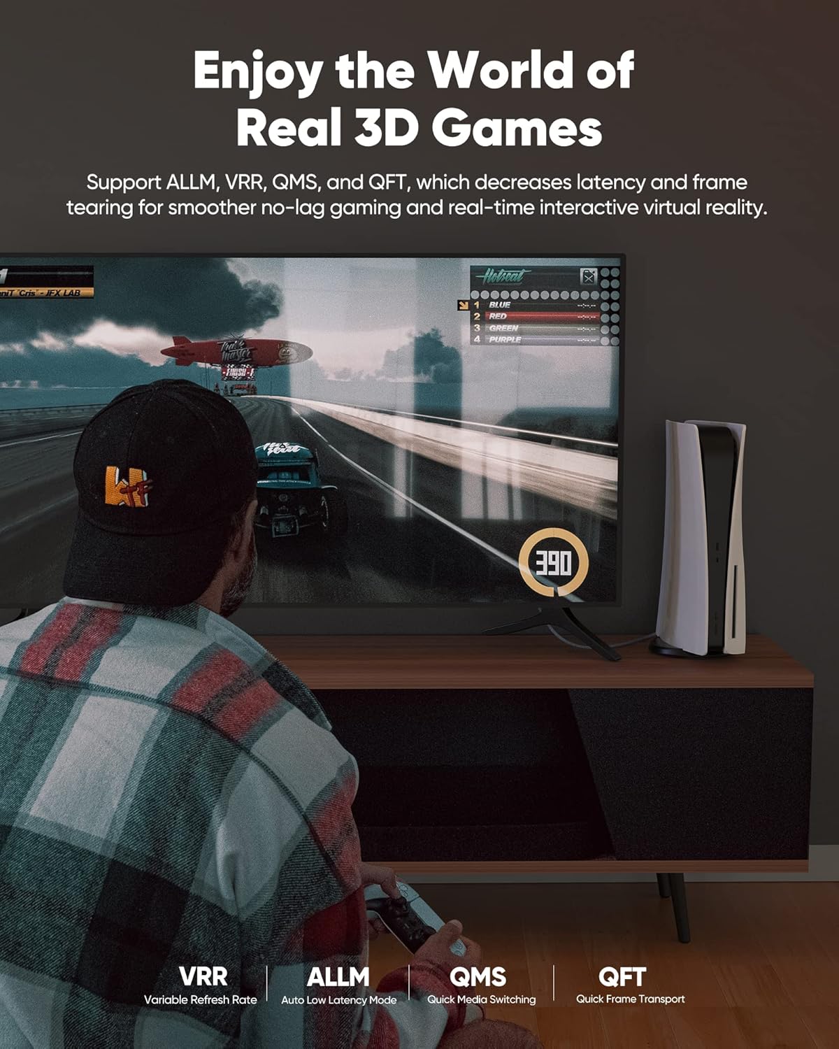 Arktos HyperConnect HDMI v2.1 8K@60Hz / 4K@120Hz, eARC, 48Gbps, HDR, 3m. Cable with Nylon Braid & Golden Connectors, Black