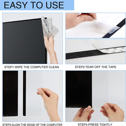 AJ Monitor Memo Board, Multifunction Computer Monitor Memo Board, Set of 2pcs, Clear