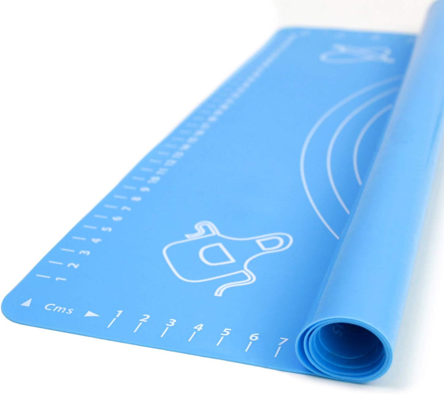 AJ Silicone Baking Mat, BPA Free Non stick and Non Slip Table Sheet 65 x 45cm, Blue