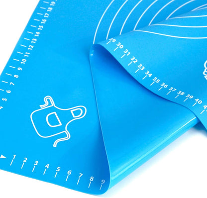 AJ Silicone Baking Mat, BPA Free Non stick and Non Slip Table Sheet 65 x 45cm, Blue