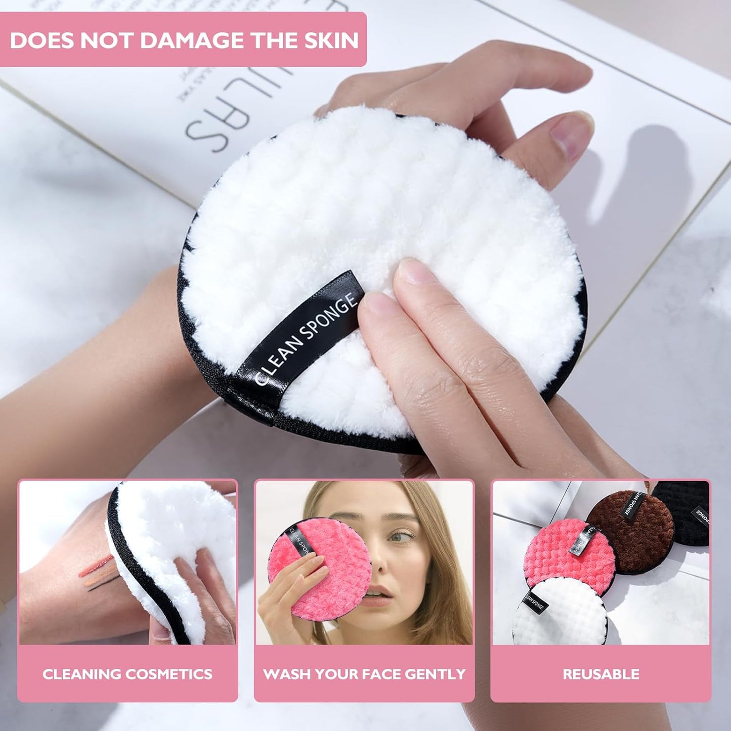 AJ 4pcs Makeup Remover, Makeup Remover Cloths set of 4pcs
