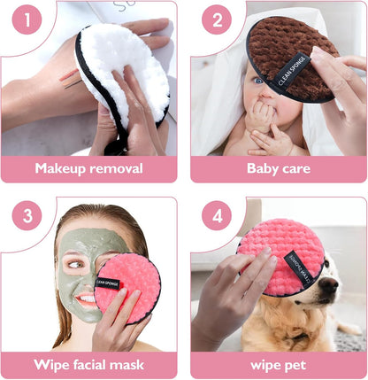 AJ 4pcs Makeup Remover, Makeup Remover Cloths set of 4pcs