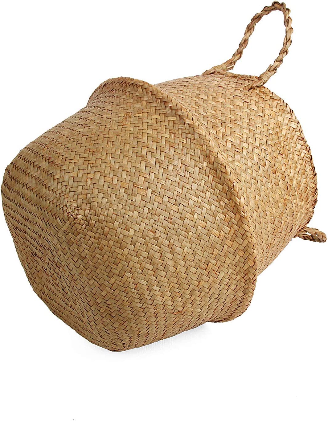 AJ Woven Seagrass Basket, Small 20 x 22cm, Natural Brown